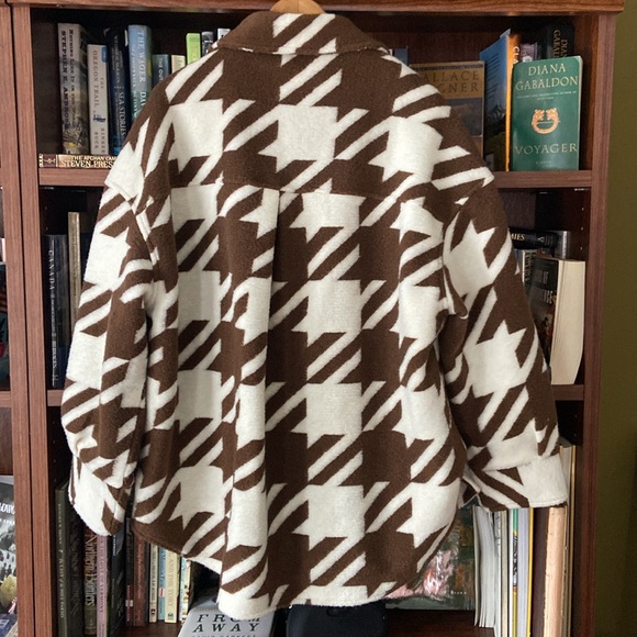 Native Youth Jerrod Houndstooth Shirt Jacket Women's Size L - Picture 10 of 13